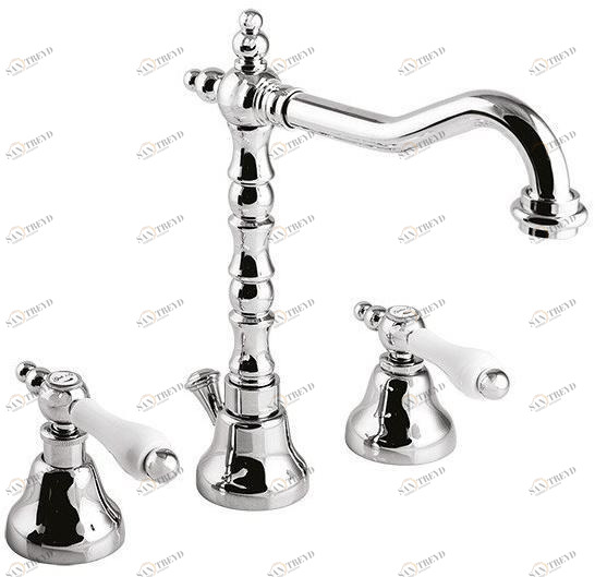 Rubinetteria Giulini Смеситель для раковины на 3 отверстия Praga - praga crystal F7512a