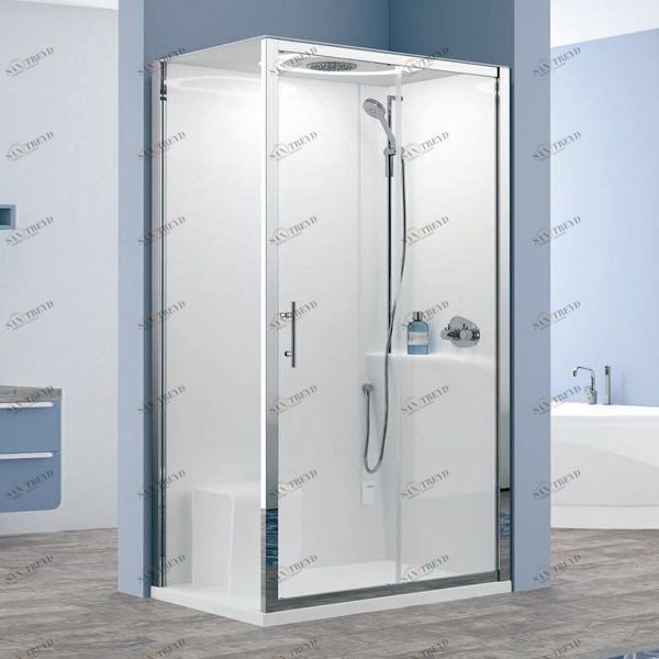 Novellini. Душевая кабина 120x80 2P120x80 STANDARD с низким душевым поддоном и крышей EON EON2P120SMT1UAEON2P120DMT1UA