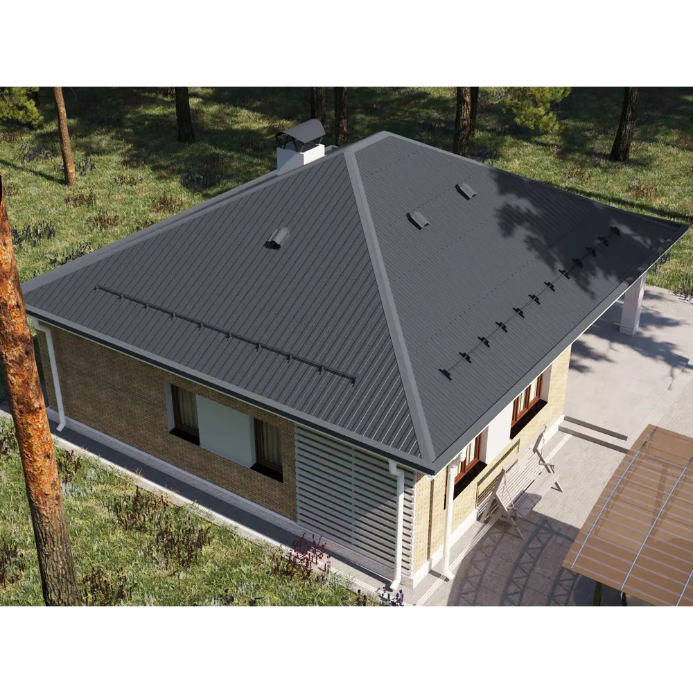 Планка карнизная 100x65 мм 2 м 0.4 мм RAL 7024 графит 84427766 STLM-2188907 Santreyd  - Вид №2
