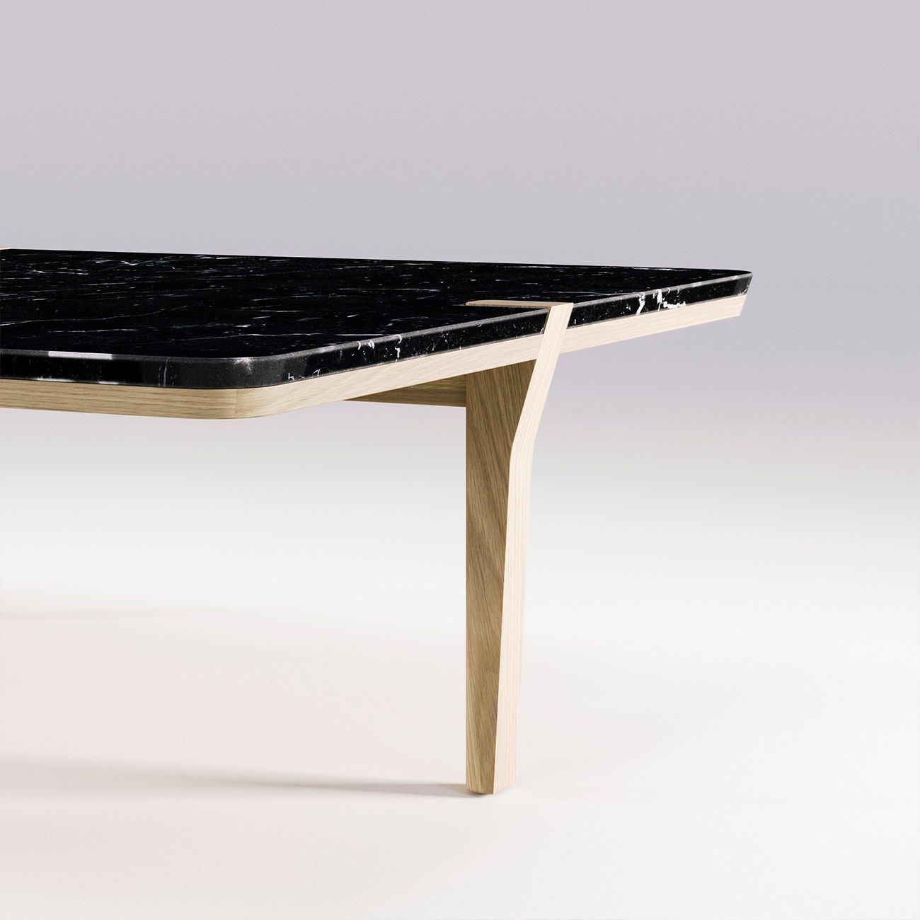 Прямоугольный низкий журнальный столик из мрамора и массива дерева Wewood CORNER ARCH-00069131 - Вид №11