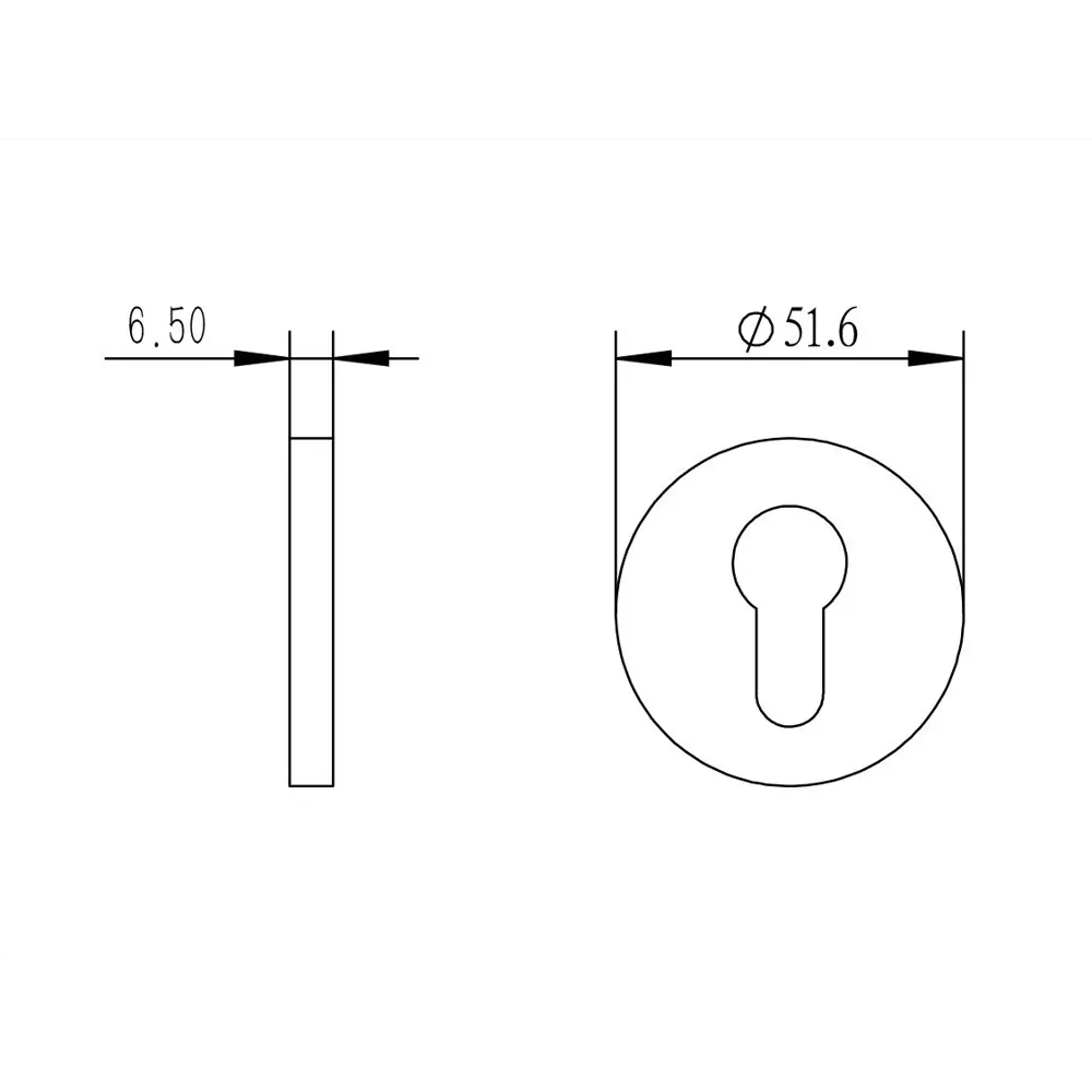 Накладка на замочную скважину KREAFORTA SC-R2 51.6 мм цвет графит STLM-2059727 - Вид №4