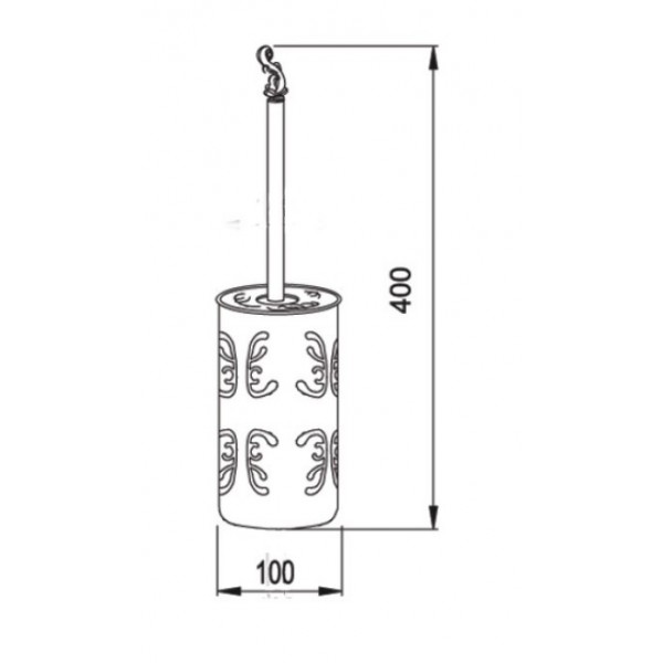 Ерш металлический напольный Hayta (Германия) Classic Bronze 13907-2B/BRONZE sun-id-561437 - Вид №1