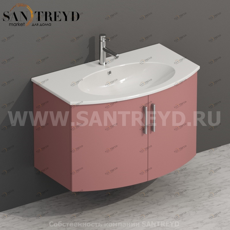 MDMA80Y143 Тумба с двумя створками 78 см розовая Globo 4ALL Италия Ceramica Globo