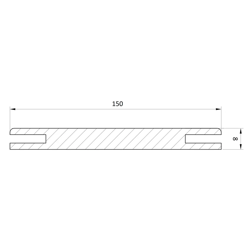 Добор телескопический 2070х150х8 мм ПВХ ламинация цвет пломбир КРОНОПРОФИЛЬ STLM-2019049 - Вид №3