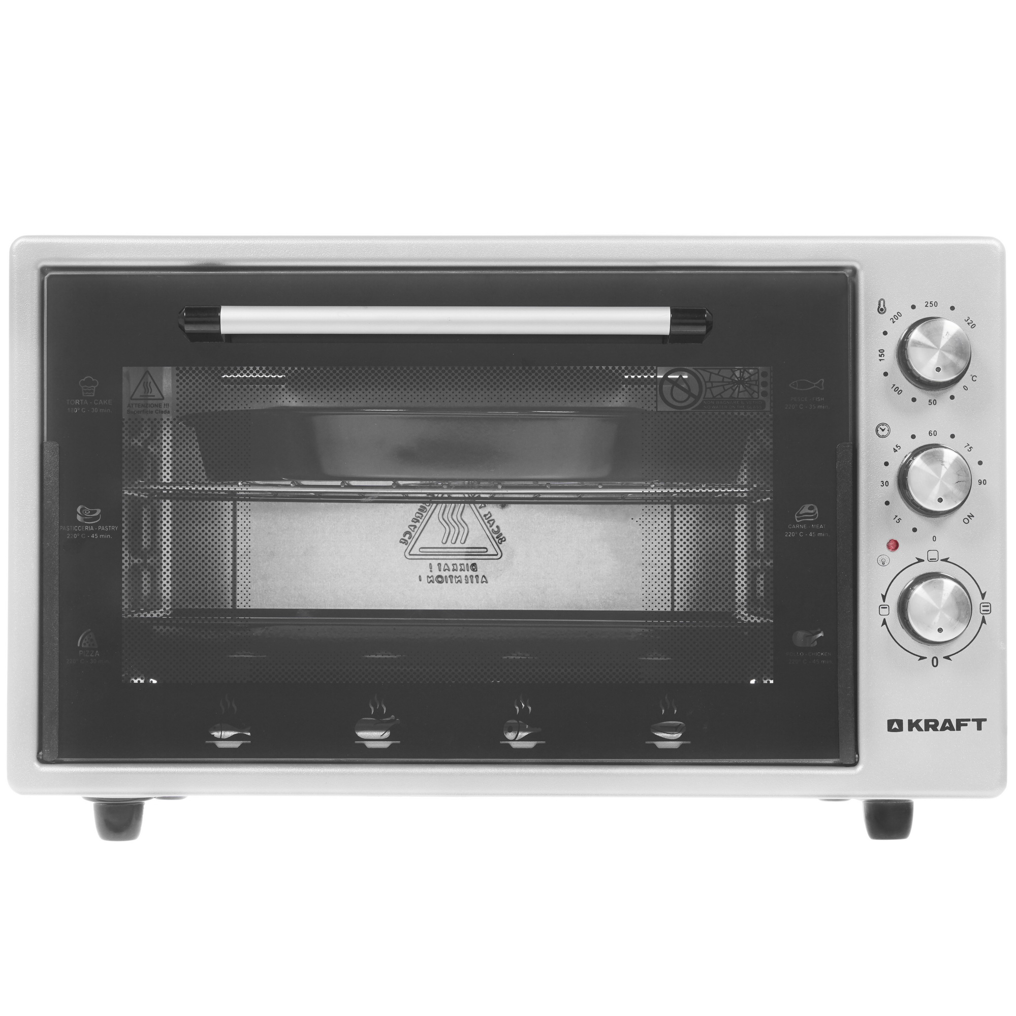 8192481 Мини-печь Kraft KF-MO 4500 GR серебристый STDN-0086623