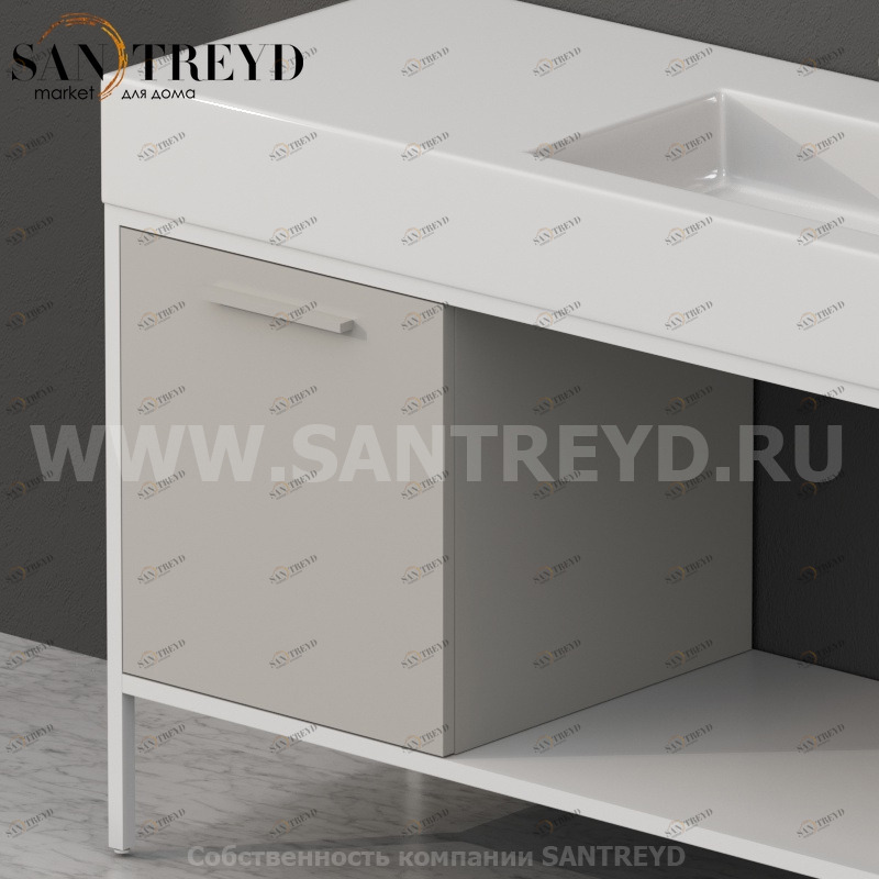 SS4548BT2 Тумба с открывающейся левой створкой (с 1 стеклянной полкой) Globo Ceramica Globo INCANTHO