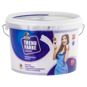 Краска водно-дисперсионная Trend Farbe цвет черничный коктейль 2.5 л 14811322 STLM-2196815