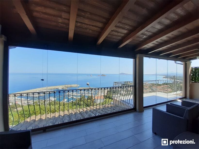 Панорамное раздвижное окно без вертикальных профилей Protezioni Visio ARCH-00117661 - Вид №6