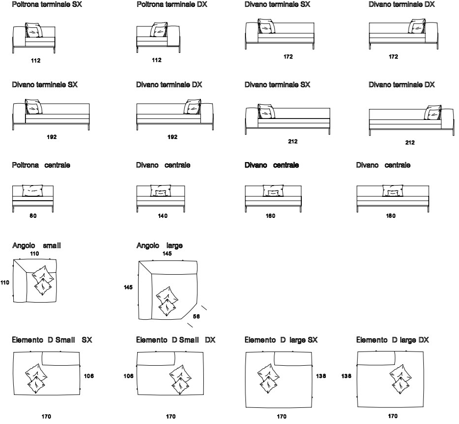 Former In Italia Модульный тканевый диван с шезлонгом Brera sun-id-1491309 - Вид №5