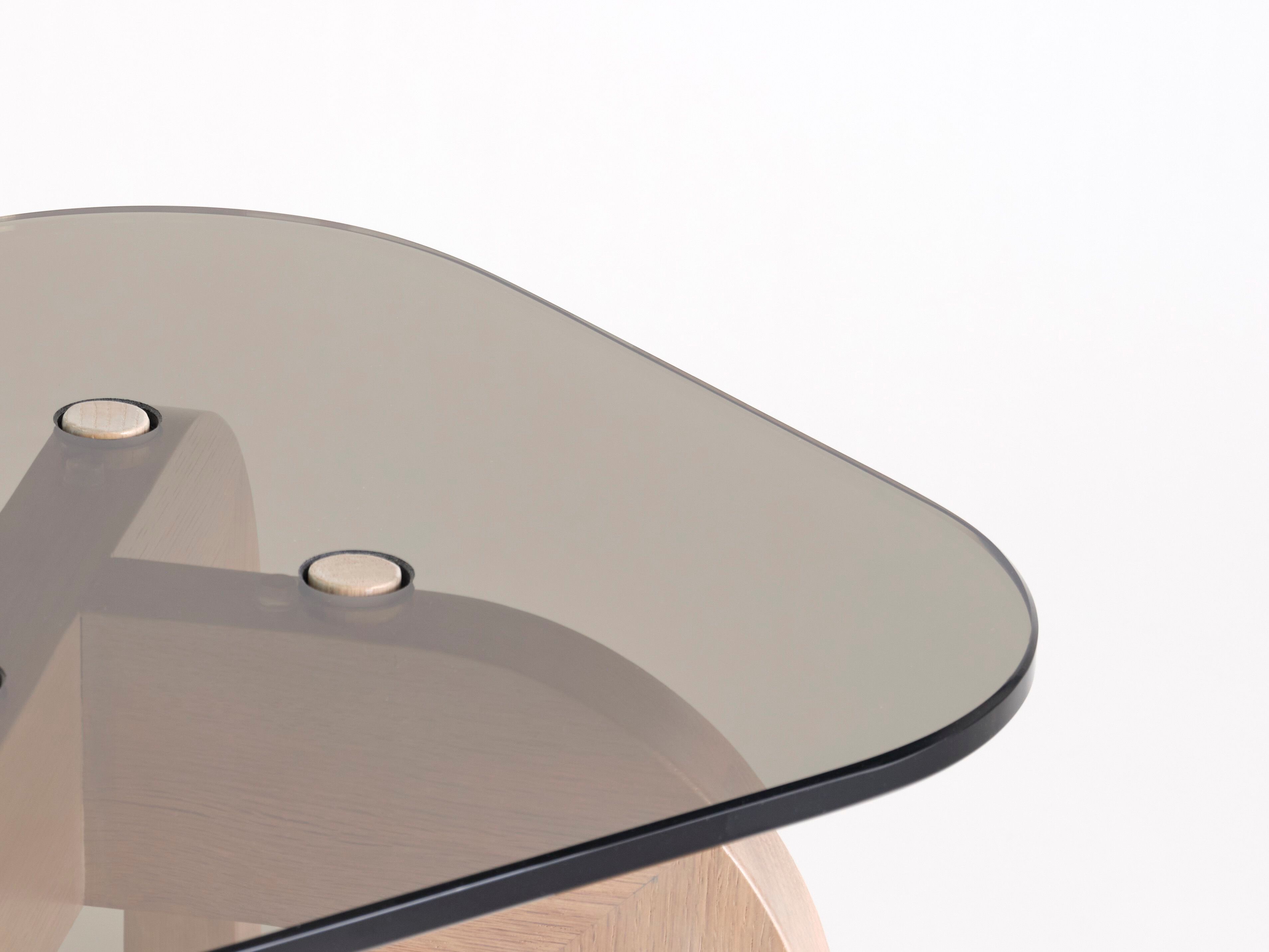 Высокий квадратный стеклянный журнальный столик Phase Design Ziba ARCH-00075389 - Вид №8