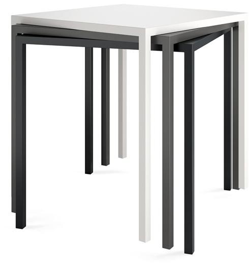 COLOS Штабелируемый квадратный стол из стали с порошковым покрытием Qu sun-id-1411119 - Вид №1