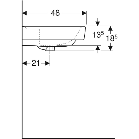 501.727.00.1 Накладная раковина Geberit Renova Plan Geberit  - Вид №42