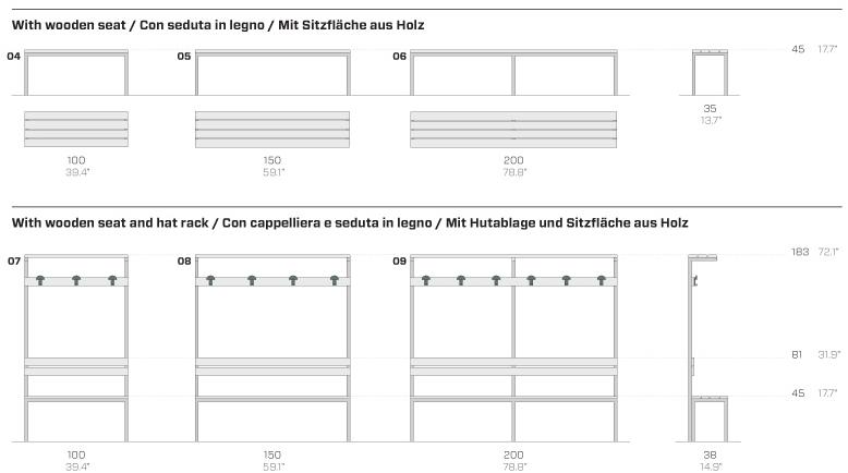 Fantin Скамейка из дерева и металла Panck sun-id-1397600 - Вид №1