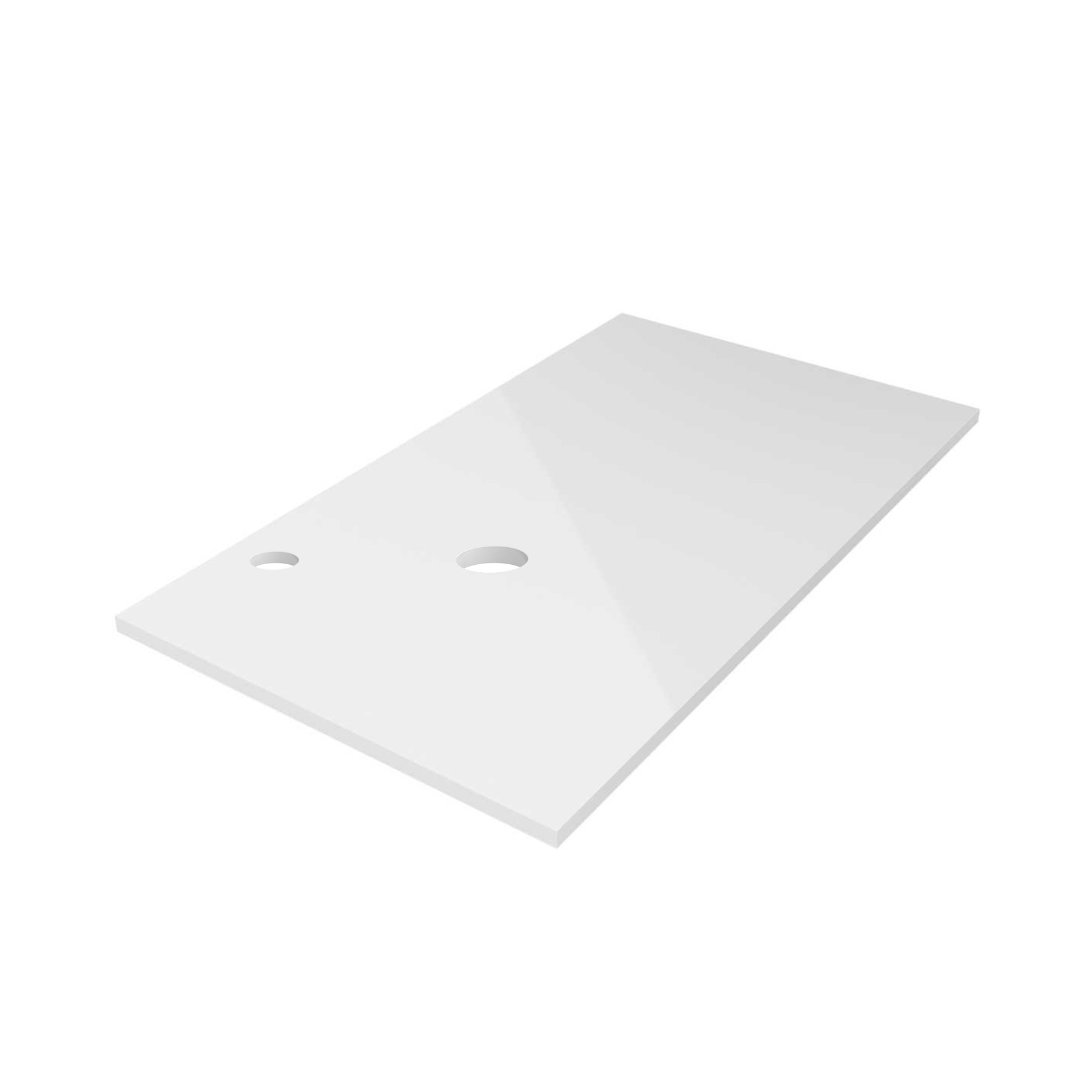 23157 SALGAR Столешница механизированная от 1801 до 2000 GLOSS WHITE 16 мм Глянцевый белый 