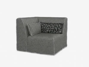 Gervasoni Угловое кресло из ткани с подлокотниками More