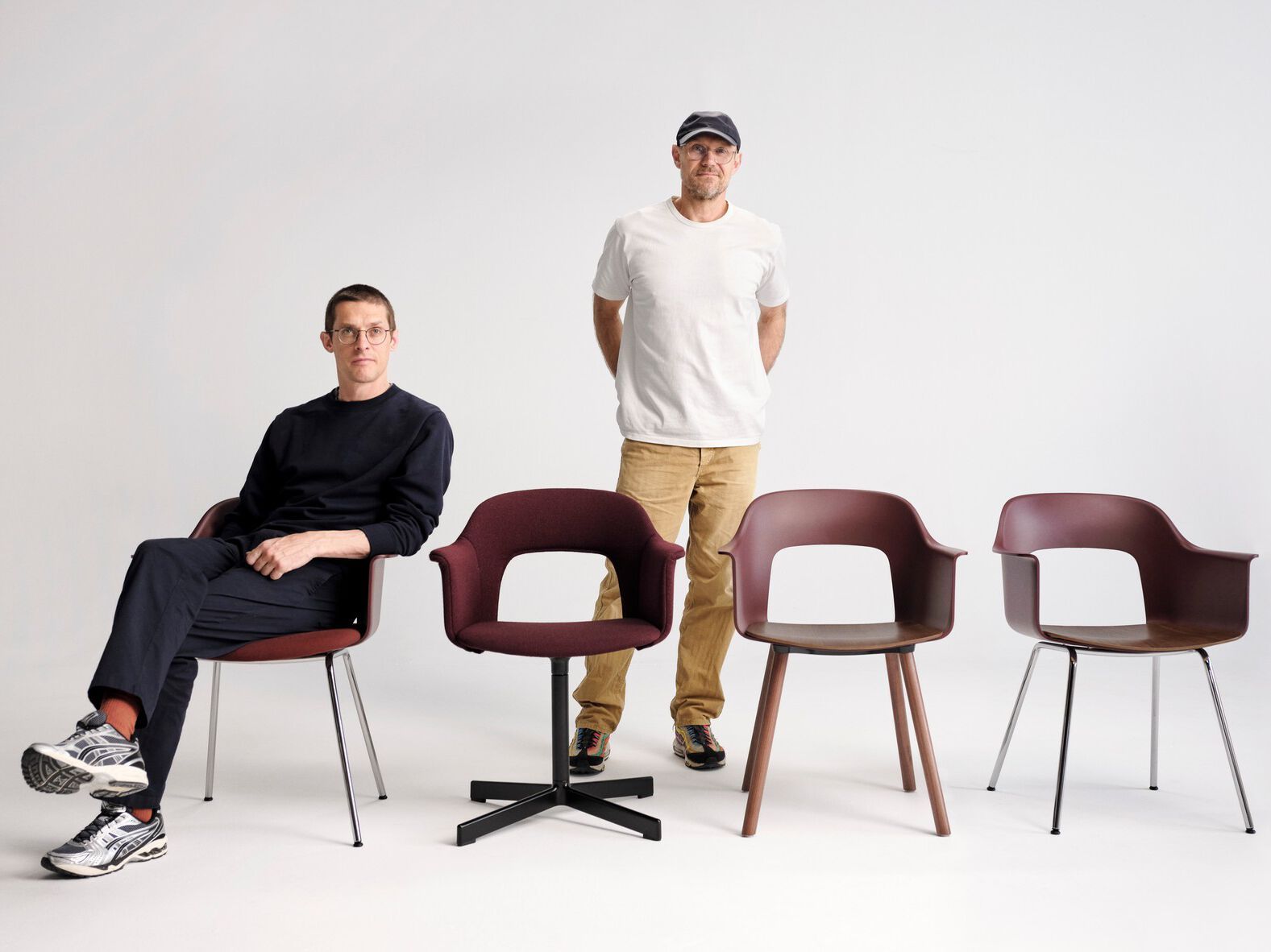 Полипропиленовый стул с подлокотниками с открытой спинкой Hay макет ARCH-00062765 - Вид №21