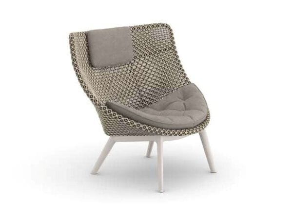 Садовое кресло из синтетического волокна с высокой спинкой DEDON MBRACE ALU ARCH-00042514