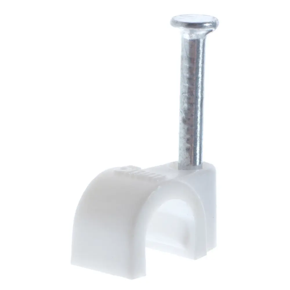 ЭКОПЛАСТ Скоба для электропроводки круглая с гвоздем 50 шт 18176485 STLM-0009826