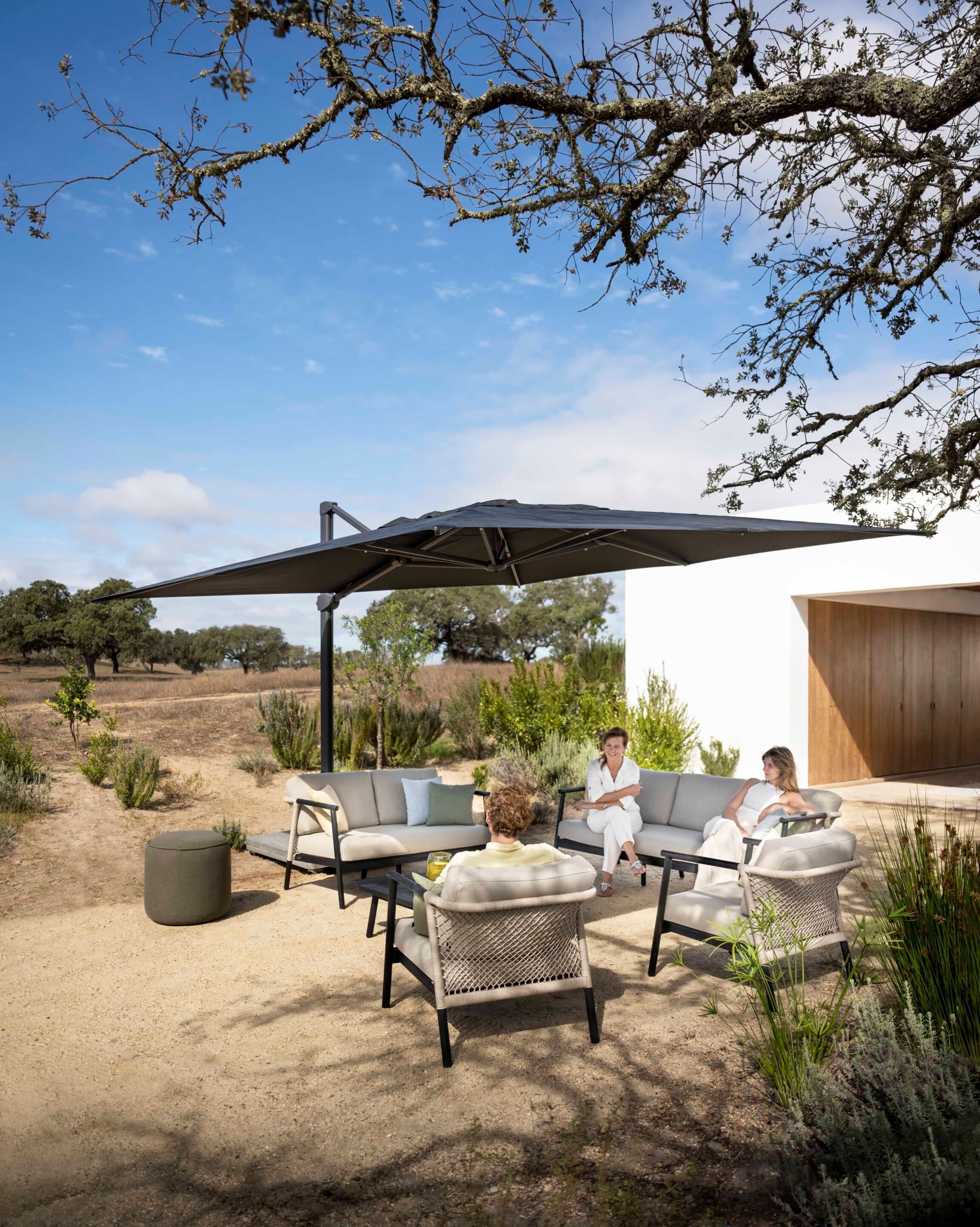 Квадратный тканевый зонтик с боковым полюсом Jardinico Attitude ARCH-00084422 - Вид №5