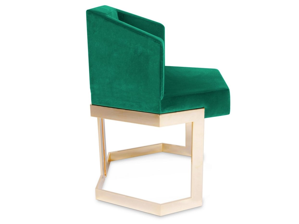 Мягкое бархатное кресло и латунное основание ROYAL STRANGER THE HIVE ARCH-00035233 - Вид №9