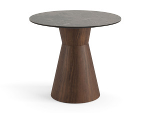 Круглый стеклянный журнальный столик