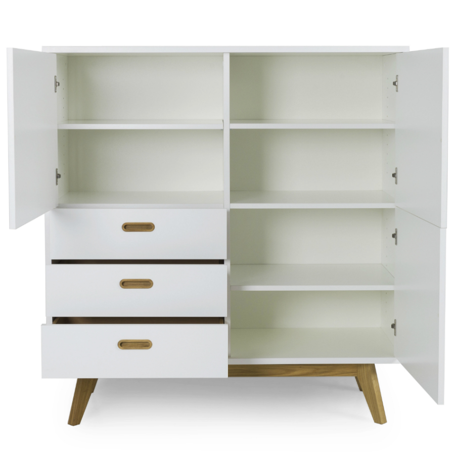 Шкаф Tenzo Bess, 120х114х43 см, дуб, белый 2166001 - Вид №2