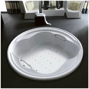 Ванна Gruppo treesse Perla V669C белая с аэромассажем круглая большая свободностоящая
