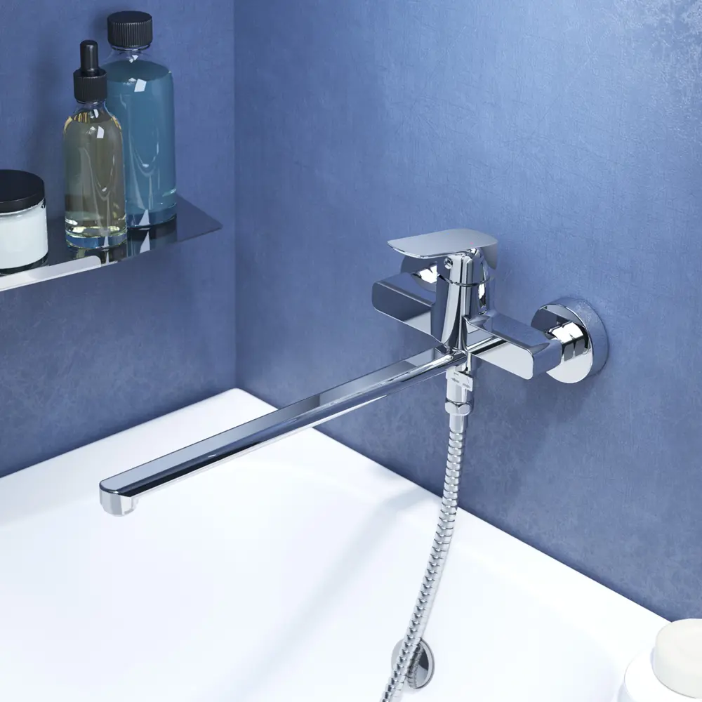 Смеситель для ванны Iddis Ridge RIDSBL2i10WA однорычажный универсальный цвет хром STLM-2092541 - Вид №1