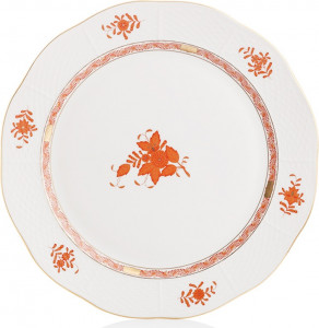 10628835 Herend Блюдо круглое 33см "Аппони" (оранжевый) Фарфор