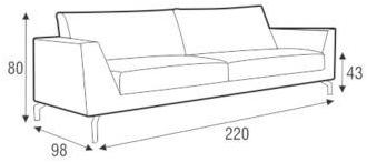 Sits 3-х местный кожаный диван с обивкой Ohio sun-id-1376669 - Вид №3