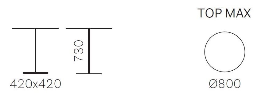 Стальной стол для контракта Pedrali Lunar ARCH-00022620 - Вид №8