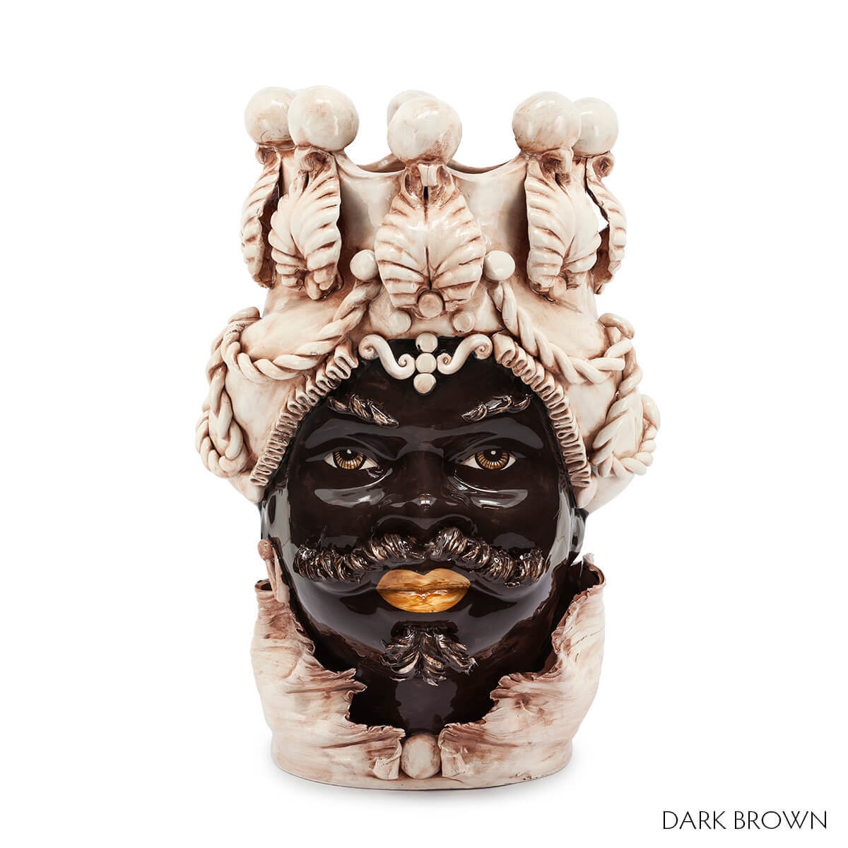 200655-77 ABHIKA ВАЗА МУЖСКАЯ МОРО БОЛЬШАЯ DK.BROWN 