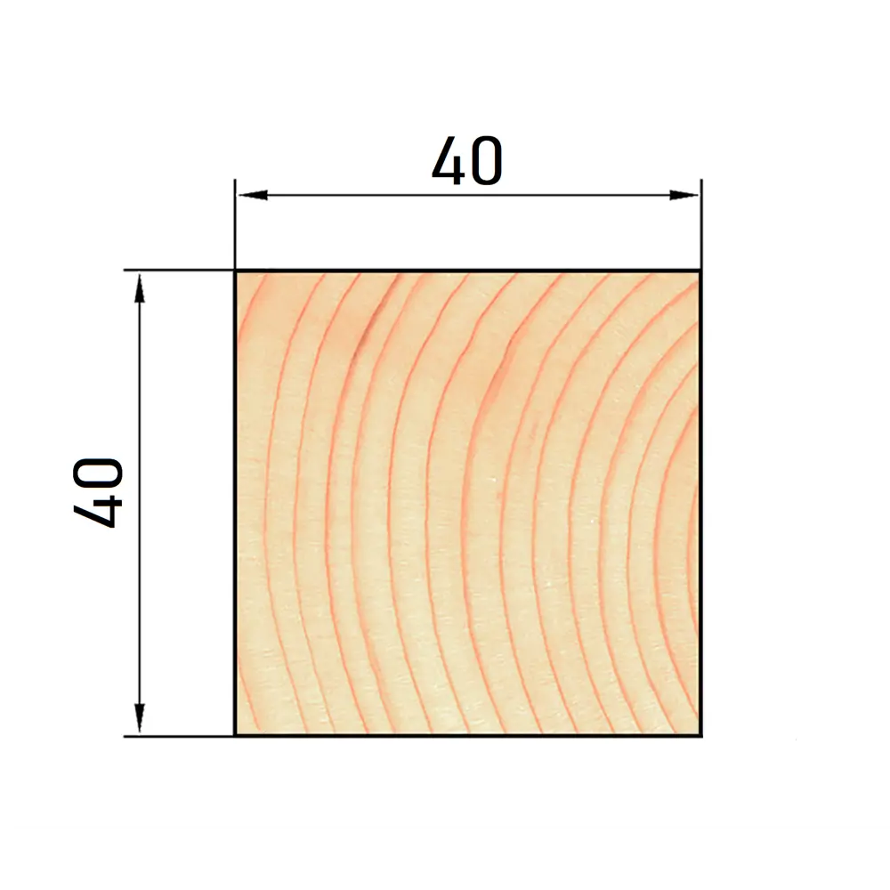 Santreyd Брус строганый 40×40×3000 мм из хвойного массива для строительства 15613512 STLM-1503381 - Вид №2