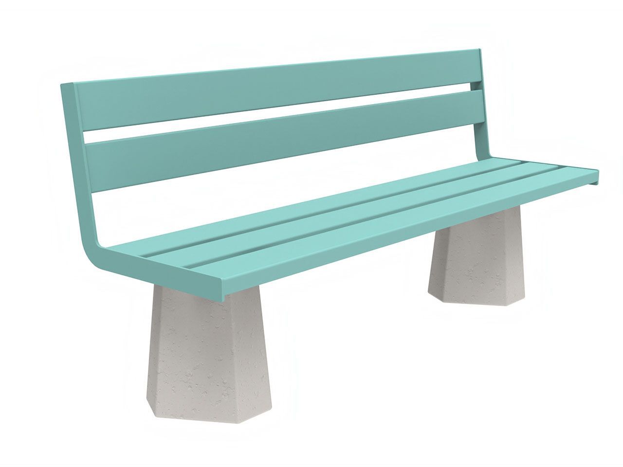 Металлическая и бетонная скамья со спинкой Lazzari Stone ARCH-00059094 - Вид №1