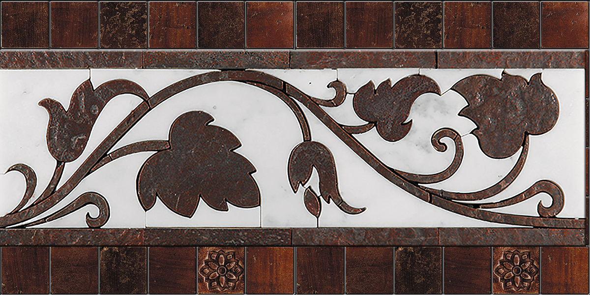 БОРДЮР ИЗ МРАМОРА GR-5 SKALINI FLORAL GR5 - Вид №1