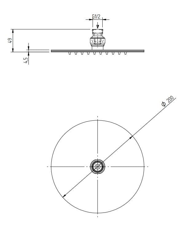 Настенный душ с дождевой насадкой Zazzeri 100 ARCH-00083543 - Вид №4