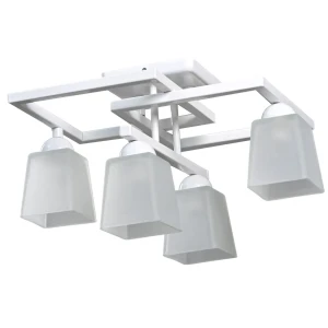 Люстра потолочная Олимпия 502 4 лампы 15 м² цвет белый