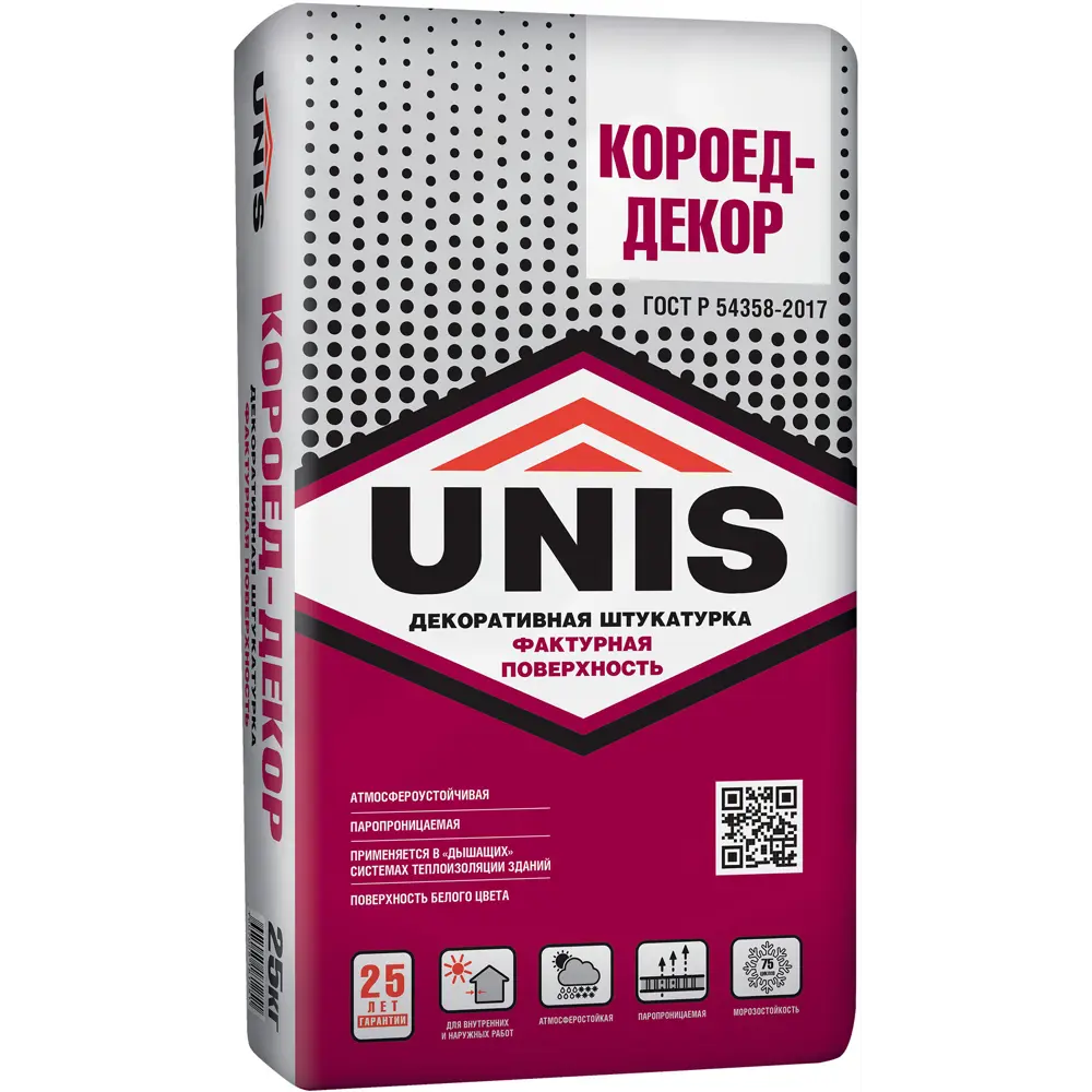 Декоративная штукатурка Unis Короед-декор 25 кг 82115273 STLM-2142695 Не применимо