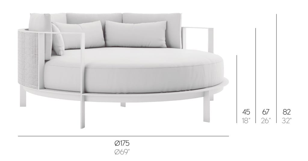 Ткань круглая Садовая кровать GANDIABLASCO Solanas ARCH-00064442 - Вид №4