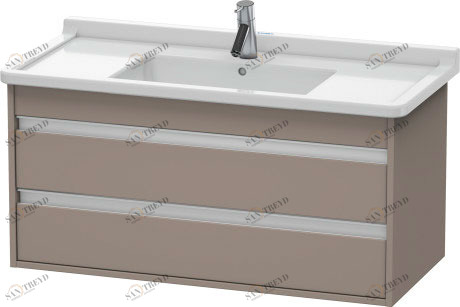 KT664504343 Тумбочка подвесная Ketho #KT6645 1000 x 455 мм Базальт матовый, декор Duravit