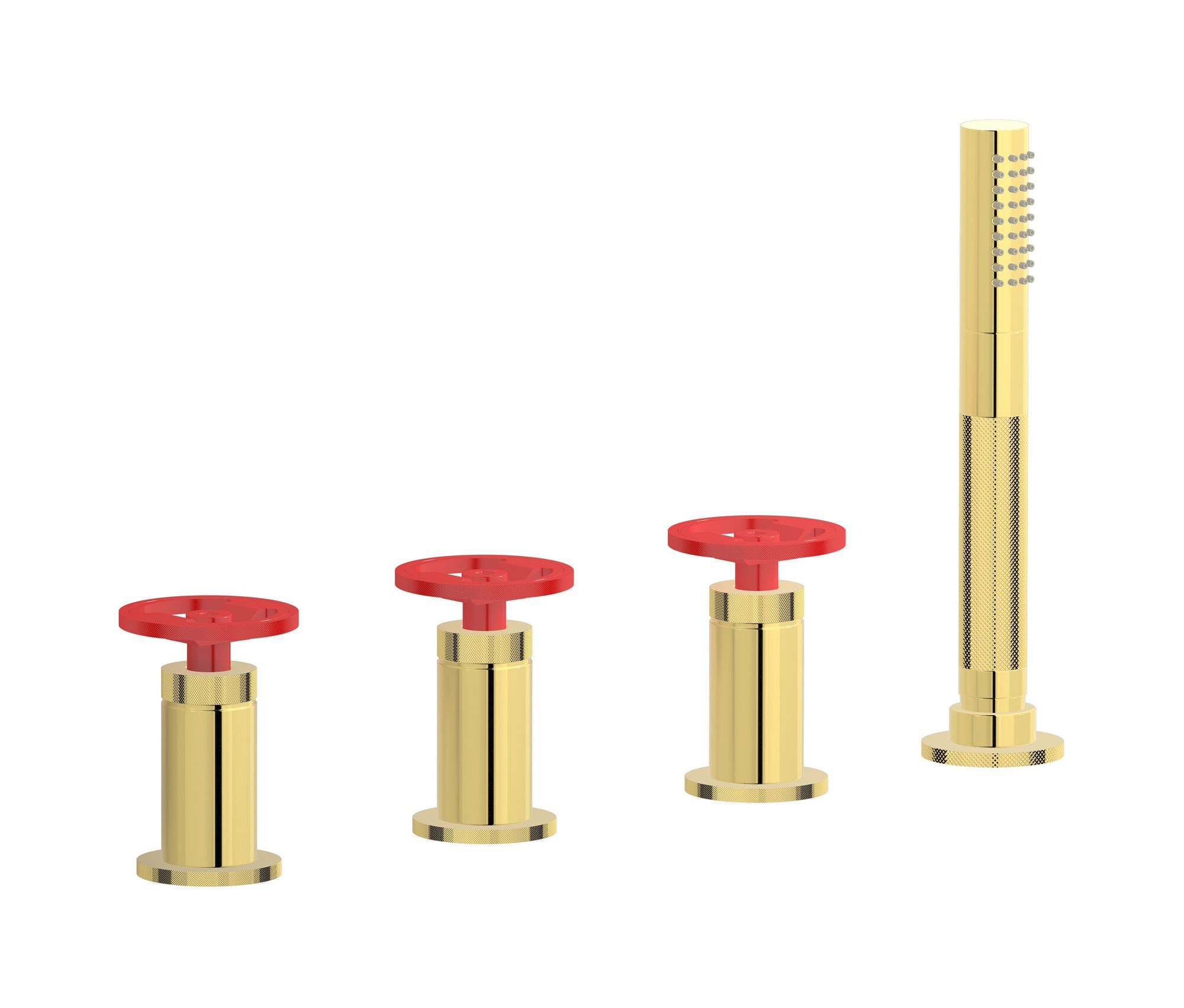 Смеситель для ванны с 4 отверстиями и ручным душем IB Bold ARCH-00153164 - Вид №1