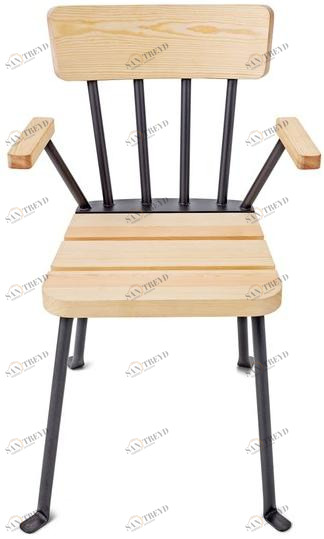 Nola Industrier Садовый стул из стали и дерева с подлокотниками Bollnäs sun-id-1479318