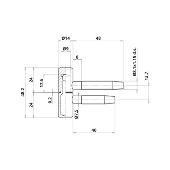 Otlav 055 14 петля регулируемая LK01-96