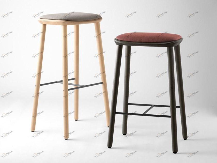 TREKU Высокий деревянный табурет с подставкой для ног Bisell sun-id-1493393