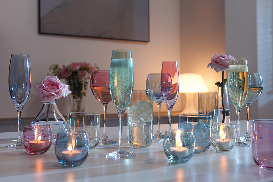 Набор из 4 подсвечников для чайных свечей Polka пастель LSA International G57006294 - Вид №9