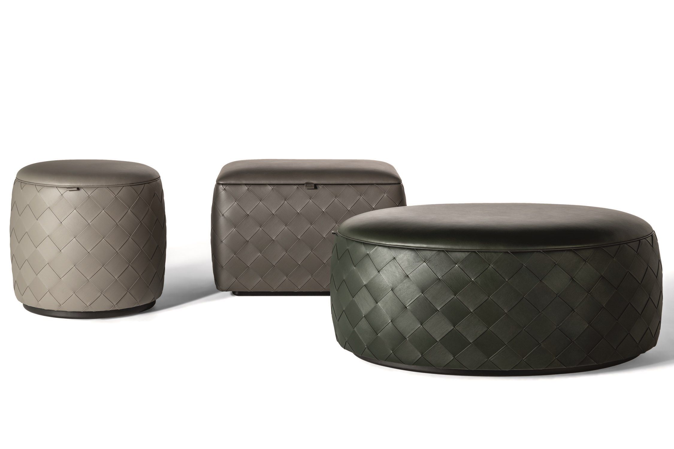 Круглый кожаный пуф Poltrona Frau коллекция-мебель и аксессуары ARCH-00127312 - Вид №5