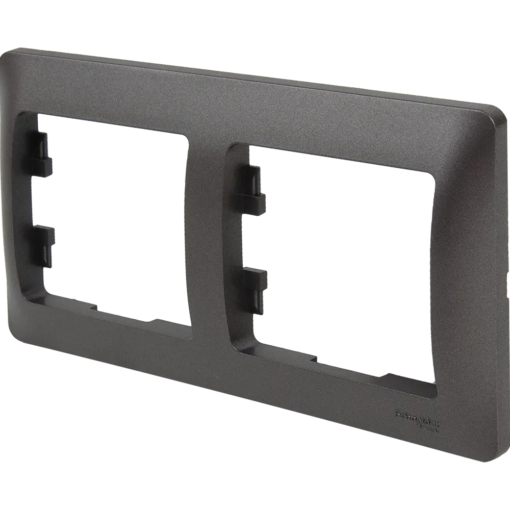 Schneider Electric Glossa - Двойная рамка для розеток графит 84693671 STLM-0053766 - Вид №1