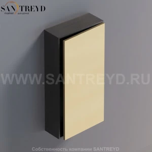 LIFT Модульный шкаф 80 см с правой дверью на доводчиках. Модули могут располагаться горизонтально и вертикально. Отделка: темный дуб и бронза. AMOB052NRRWDX