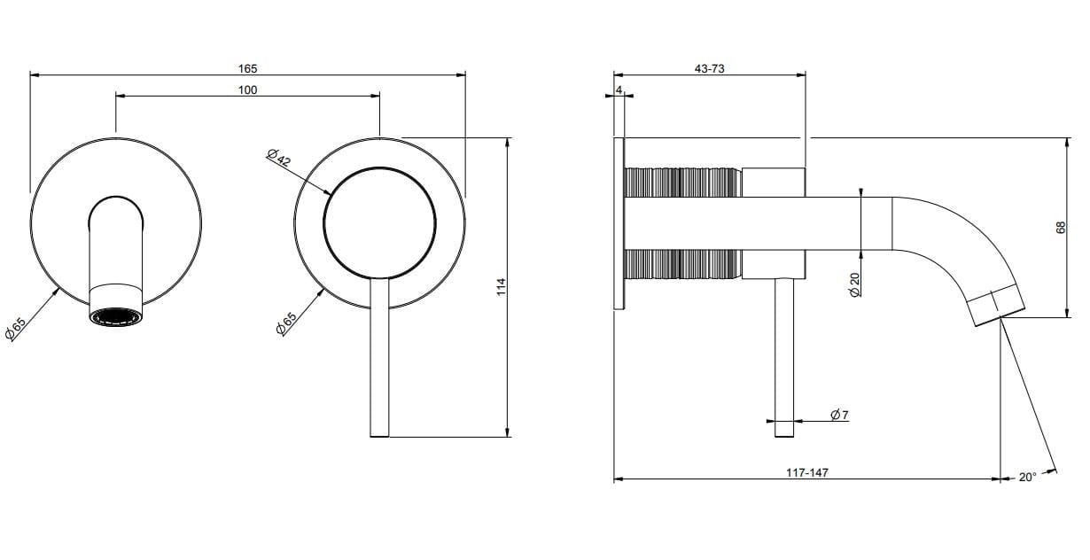 Смеситель для раковины из нержавеющей стали Gessi Messi316 ARCH-00049735 - Вид №5