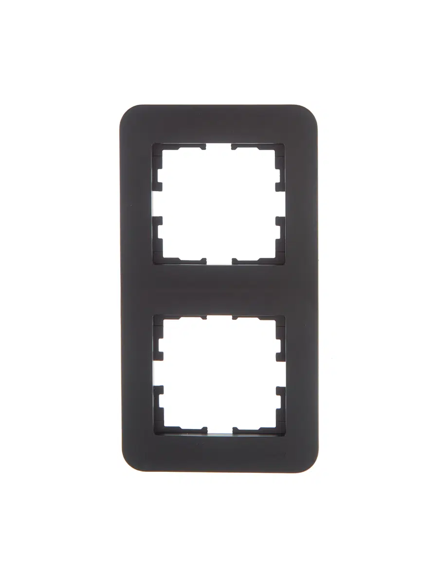 ASTI Рамка 2-ая вертикальная б/вст чёрный бархат LEZARD 7081-4200-152